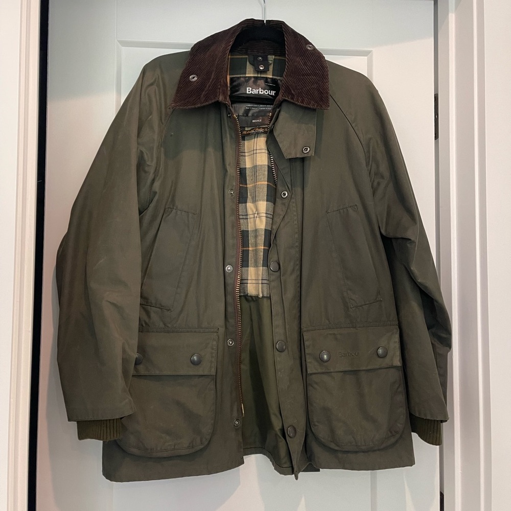 Barbour® Classic Bedale Jacket, Men’s 36, Olive with hood